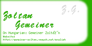 zoltan gemeiner business card